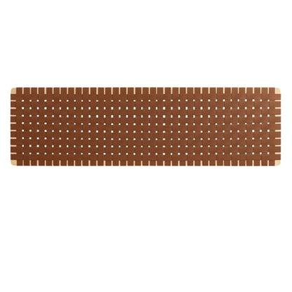 Sparta Vegan Leather Weave King Headboard in Natural Brown, Faux Leather King Headboard Only with Wall Mount Design for Primary Bedroom or Guest Room
