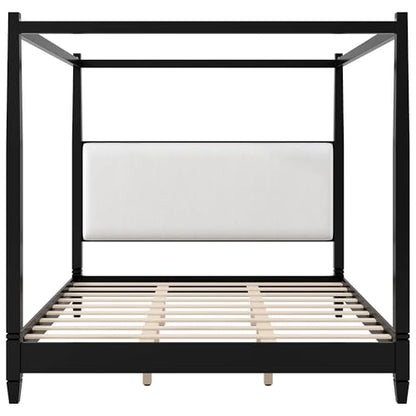 Cara Wooden Canopy King Bed Frame with Headboard, view 6