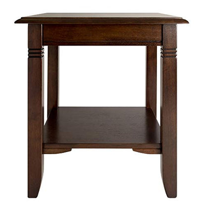 Nolan End Table, 20" Wide, 22" Tall, for Living Room, Bedroom, Cappuccino