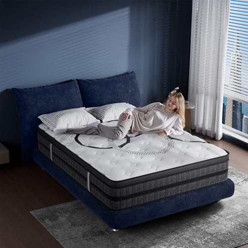 Queen Mattress 12 Inch Hybrid Queen Size Mattress in a Box Medium Firm New, view 2
