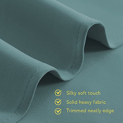 Modern Blackout Curtains Noise Reducing, Thermal Insulated and Privacy Room Darkening Drape Panels for Boy's Guest Room Door Window (Greyish Blue, 2 Panels, W42 x L72 -Inch)