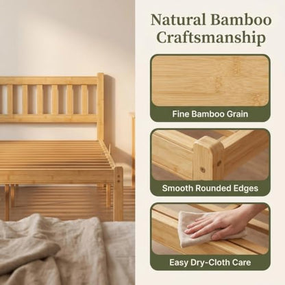 Wood Queen Bed Frame with Headboard, view 4