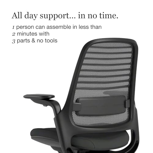 Steelcase Series 1 Ergonomic Office Chair, Carpet Floors, Graphite, view 8
