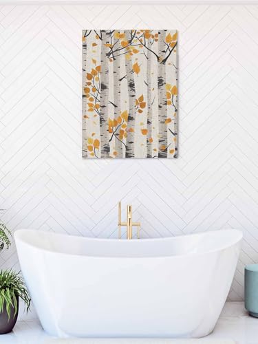 NuYeBiofx Thanksgiving Leaf Abstract Tree Canvas Wall Art Prints,30"x20" Framed Picture Artwork Watercolor Oil Painting Printed Canvas Oil Painting for Living Room Bedroom Office,Ready to Hang