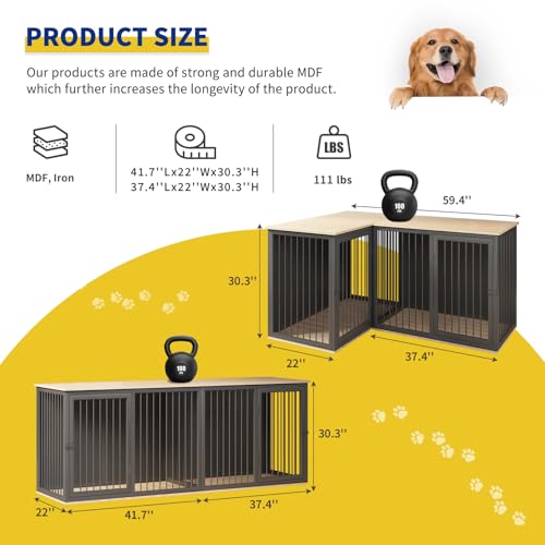 Dog Crate Furniture for 2 Dogs, view 8