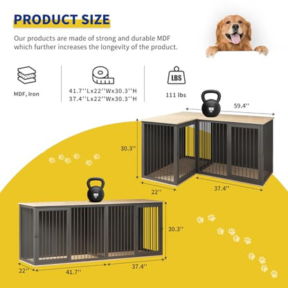 Dog Crate Furniture for 2 Dogs, view 8
