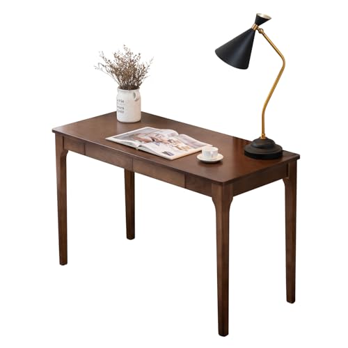 Solid Wood Desk with Drawers, Home Office Desk for Small Spaces, view 2