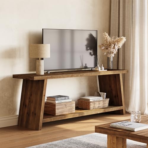 Solid Wood TV Stand, Farmhouse Media Console for 55/60/65 inch TV, view 5