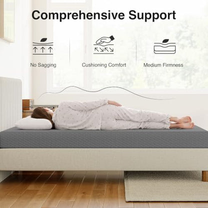6 Inch Twin Mattress in a Box, Cooling Twin Memory Foam Mattress, view 4