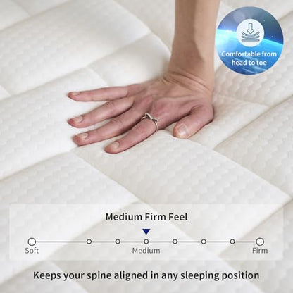 Twin Mattress, 14 Inch Twin Size Mattress in a Box with Memory Foam Hybrid, view 6