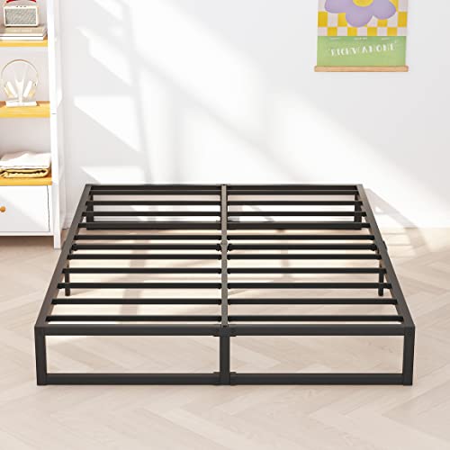 10 Inch Full Size Bed Frame Heavy Duty Metal Platform Bed, Black, view 4