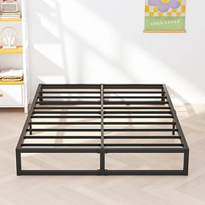 10 Inch Full Size Bed Frame Heavy Duty Metal Platform Bed, Black, view 4