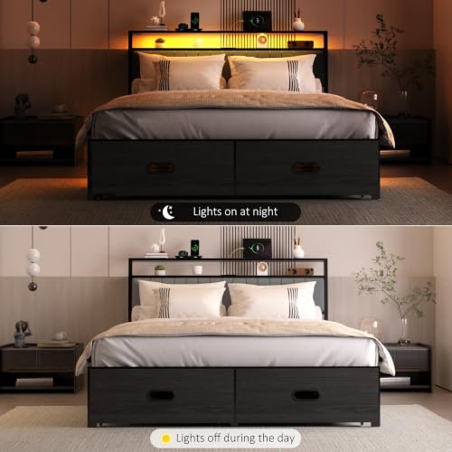 Full Bed Frame with 2 Drawers, view 8