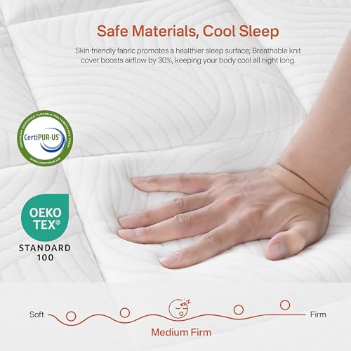 Twin XL Mattress, 12 Inch Hybrid XL Twin Mattress in a Box, Medium Firm, view 3