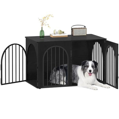 39.4 in Dog Crate Furniture,Dog Kennel Indoor for Medium/Large Dog, view 2