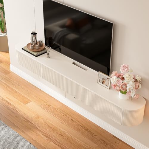 Floating TV Stand with Drawers 55'', Wall Mount TV Stand, view 5