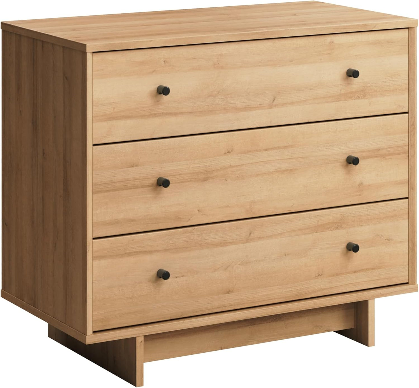 Finnley 3-Drawer Nightstand in Natural Oak, Extra-Wide Bedside Table with Storage, Modern End Table for Home, Bedroom, 16" D X 31" W X 26.75" H