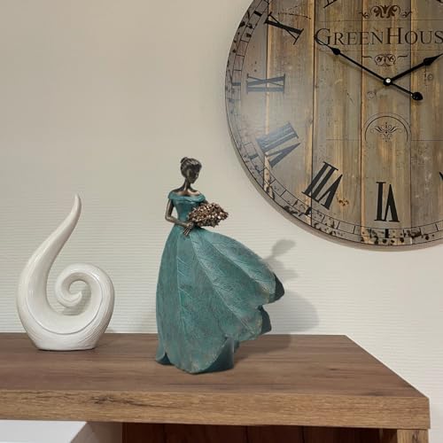 Fairy Statue Collection Home Decoration - Leaf Angel Girls Resin Modern Table Decor for Living Room Office Sculpture Decor for Women Indoor Rustic Figurines Gift 5 x 3 x 7.5 Inch