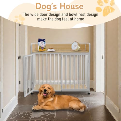 Furniture Style Dog Crate, Large Dog Kennel Indoor for Small/Medium Dogs, view 4