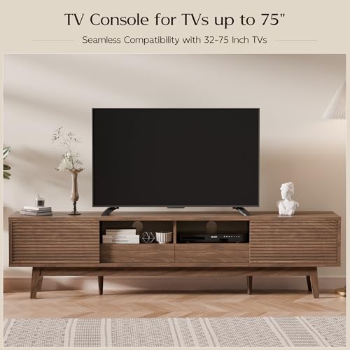 70" Mid Century Modern TV Stand for TVs up to 75 Inch, view 4