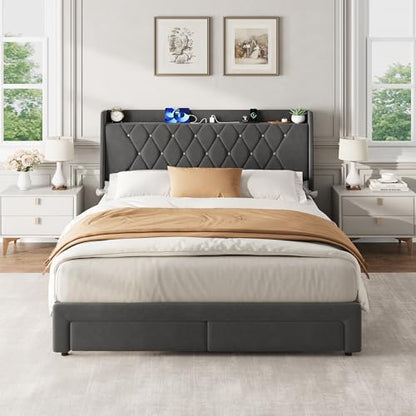 Queen Bed Frame with Storage, view 5