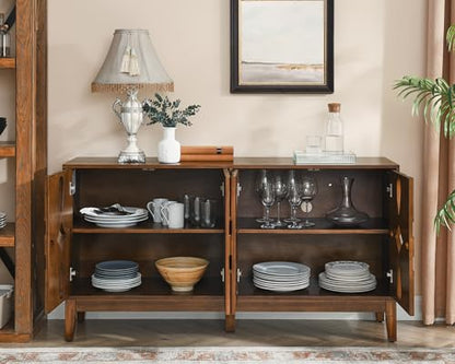 60" Mid Century Modern Sideboard Buffet,Credenzas Storage Cabinet, view 5