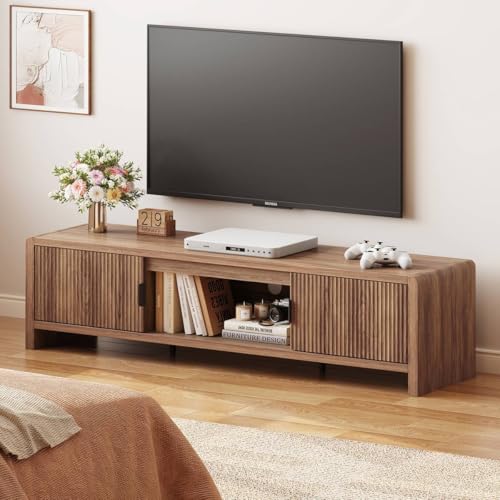 TV Stand for 75/65/55 Inch TVs, Farmhouse Entertainment Center with Storage, view 7