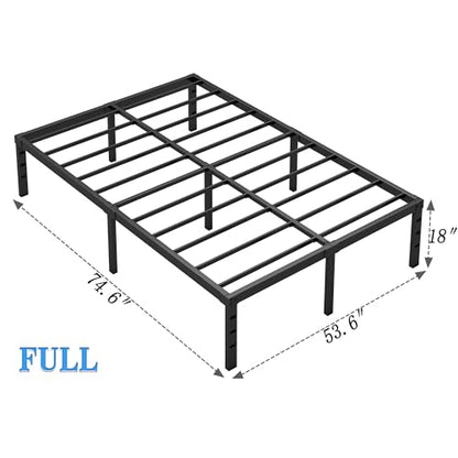 Metal Bed Frame,Full Size Bed Frame with Storage Space,18 Inch, view 4