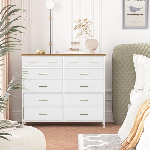 Dresser for Bedroom with 12 Deep Drawers, Wide Chest of Drawers, view 3