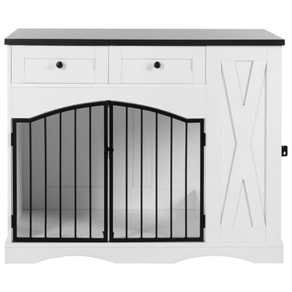 43" Decorative Dog Crate Furniture for Medium/Large Dogs with Storage, view 7