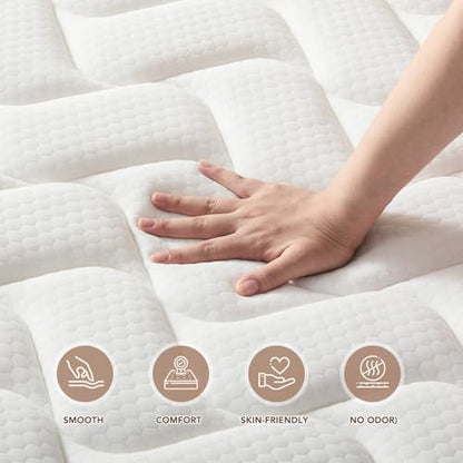 12 Inch Queen Size Mattresses, Memory Foam Hybrid Mattress in a Box with Independent Spring, Soft and Comfortable, Pressure Relief, CertiPUR-US Certified, Medium