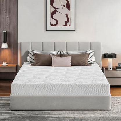King Size Mattress Medium Firm 8 Inch, Gel Memory Foam Mattress in Box, view 2