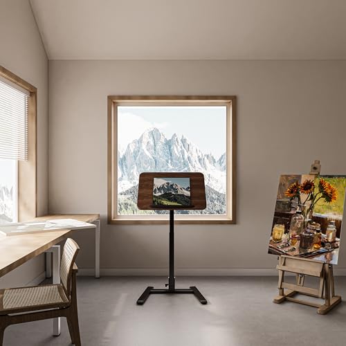 25" Mobile Folding Desk: Pneumatic Sit-Stand, No Assembly, view 3