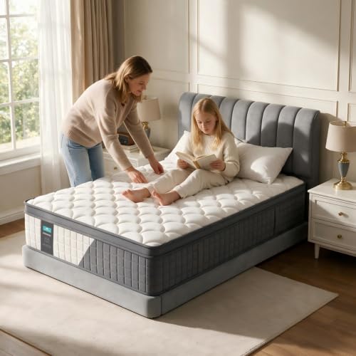 Twin Mattress 10 Inch,Hybrid Twin Bed Mattress in a Box,Medium Firm Feel, view 6