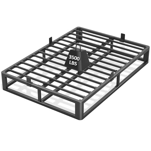 Steel Slats King Bed Frame with Rounded Corners, Quiet Assembly, view 2