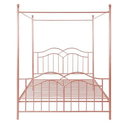 Eileen Metal Canopy Bed Frame Queen Size with Headboard/Footboard, view 5