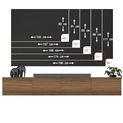 Atelier Mobili Floating TV Stand Wall Mounted for 75-85 Inch TVs, view 3