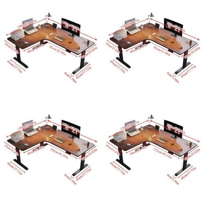 Lshaped Standing Deskheight Adjustable Corner Desk for Home Officesit Stand, view 3