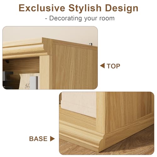 Bookcase and Bookshelves, 28" W Tall Bookshelf, Natural Oak, view 5