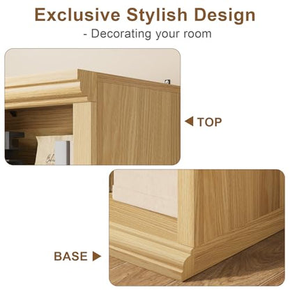 Bookcase and Bookshelves, 28" W Tall Bookshelf, Natural Oak, view 5