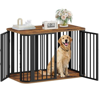 39.4'' L Dog Crate Furniture, Wooden Dog Kennel Indoor Dogs Cage, view 2