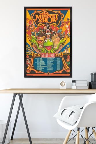 Disney The Muppets: Most Wanted - Grand Tour Wall Poster, 22.375" x 34", Black Framed Version