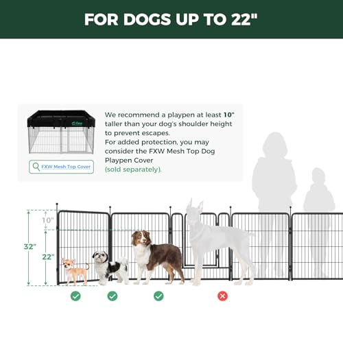 Rollick Dog Playpen, Indoor, Yard & RV Camping, 32" H, 16 Panels, view 7