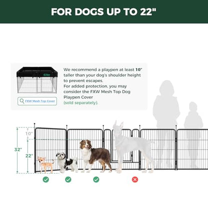 Rollick Dog Playpen, Indoor, Yard & RV Camping, 32" H, 16 Panels, view 7