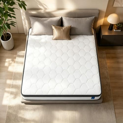 Queen Hybrid Mattress, 8/10/12/14 Inch Pocket Coil Gel Memory Foam, Medium‑Firm, view 3