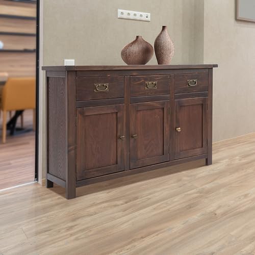 Solid Wood Long Sideboard Measuring 47" x 16" x 32" - MS405 (Dark Coffee), view 2