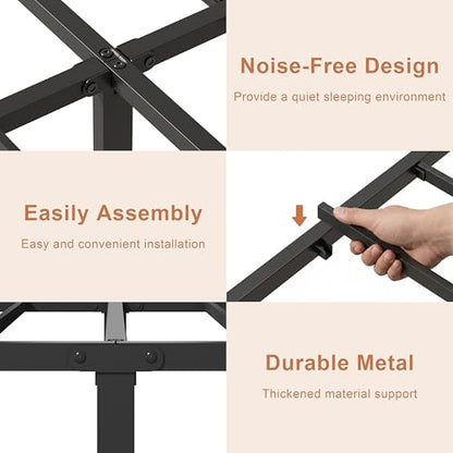 14 inch Full Bed Frame -Platform Bed Frame with Headbroad Metal Bed Frame, view 8