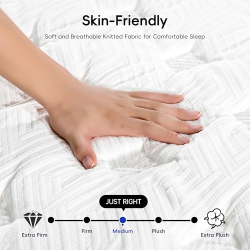 Twin Mattress, 12 Inch Hybrid Memory Foam Mattress in a Box, view 4