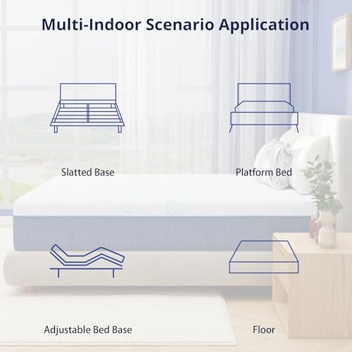 EGOHOME 10 Inch Full Gel Memory Foam Mattress with Charcoal Medium Firm, view 8