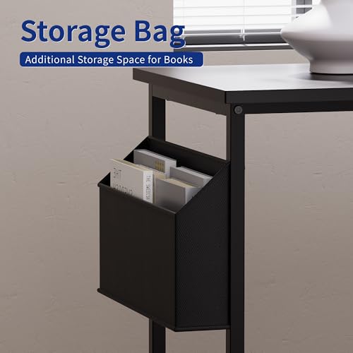 40 Inch L Shaped Computer Desk with Reversible Side Storage Shelves, view 8